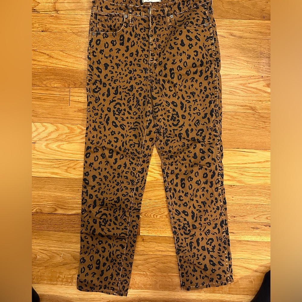 Madewell cheetah print jeans